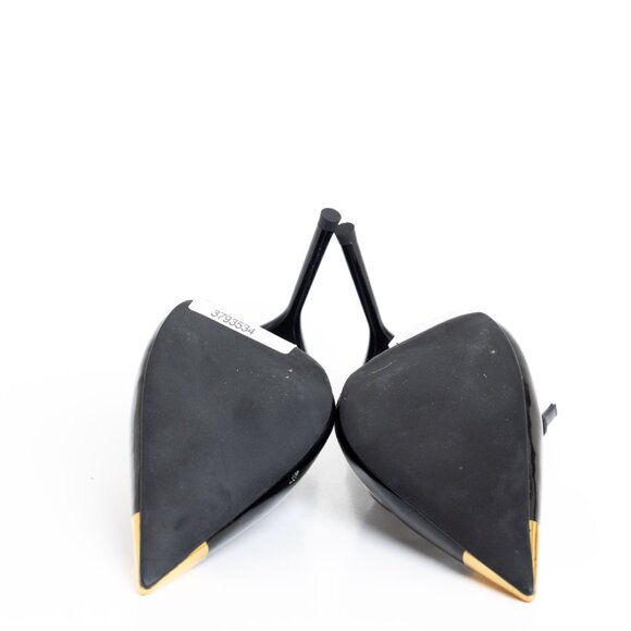 Jeffrey Campbell Riddler Patent Leather Pump Black Patent & Gold Size 9 - Picture 7 of 16